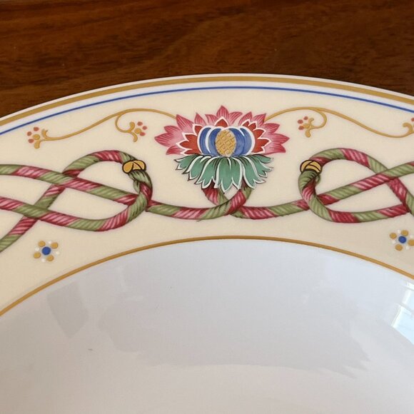 4 Villeroy & Boch Heinrich Ars Vivendi Flat Rim Soup Bowls Bone China W. Germany - Picture 7 of 10